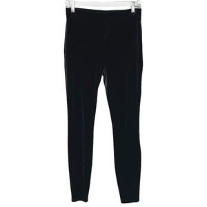 J Crew Pants Womens Small Black Stretch Velvet Leggings Basic Neutral Minimalist